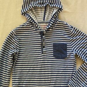 Cat & Jack Boys Striped Long Sleeve Tee with Hood size‎ M (8-10)
